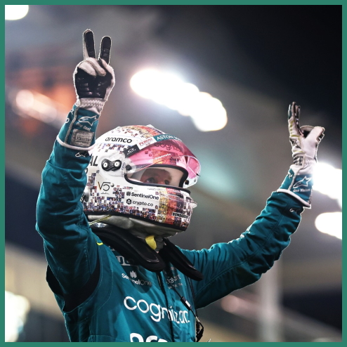 Mũ bảo hiểm Arai ‘vòng đua cuối cùng’ của Sebastian Vettel ở chặng đua Abu Dhabi 2022