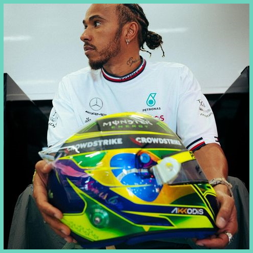 Mũ bảo hiểm Bell Brasil 2022 của Lewis Hamilton